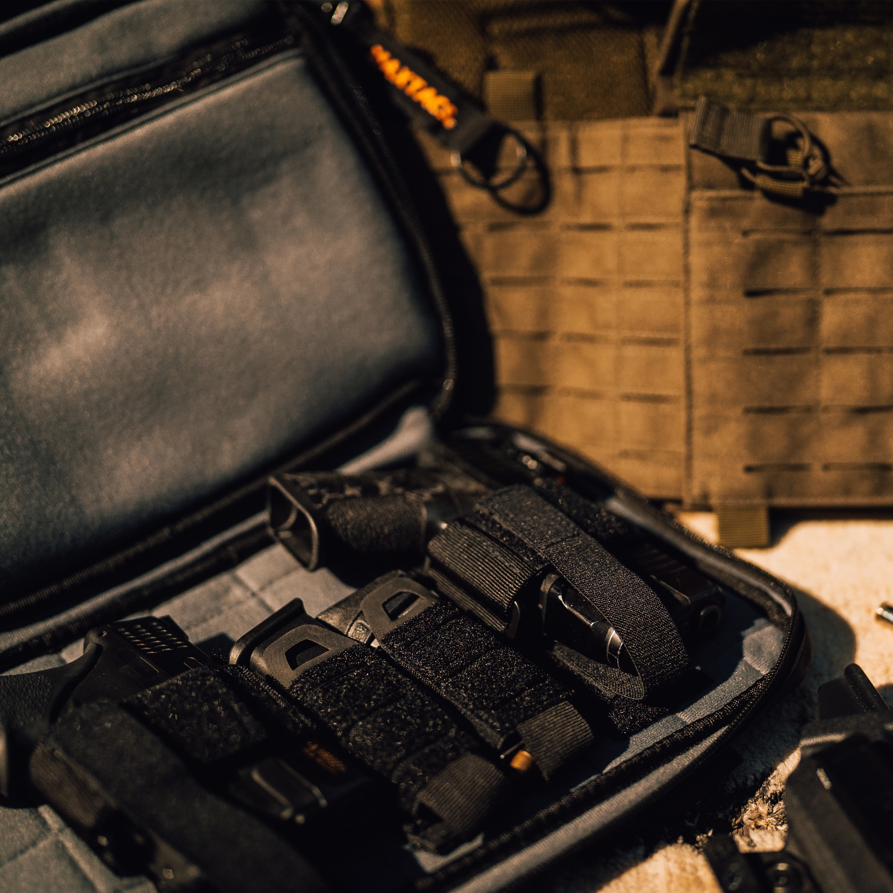 Tactical Black Double Pistol Case -8337